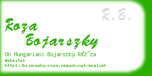 roza bojarszky business card